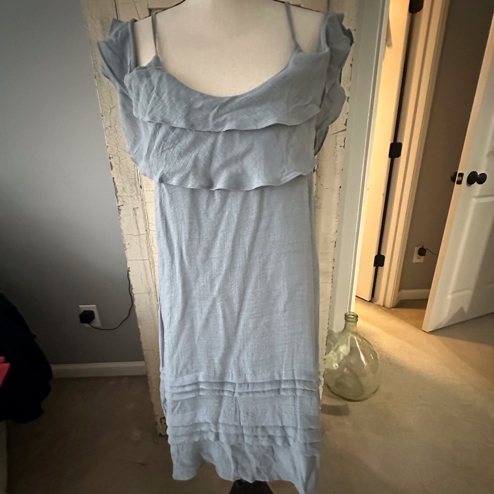 Wishlist Powder Blue Ruffle Dress - Picture 4 of 6